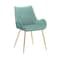 Armen Living Avery Teal Fabric Dining Room Chair with Gold Legs LCAVCHTEAL - alternate 1